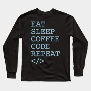 Coffee Code Repeat Long Sleeve T-Shirt